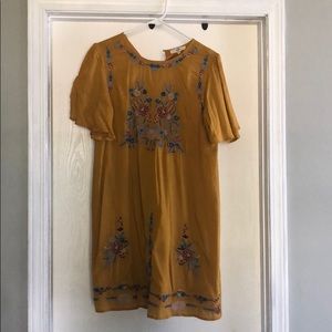 Dottie Couture Mustard Floral Dress